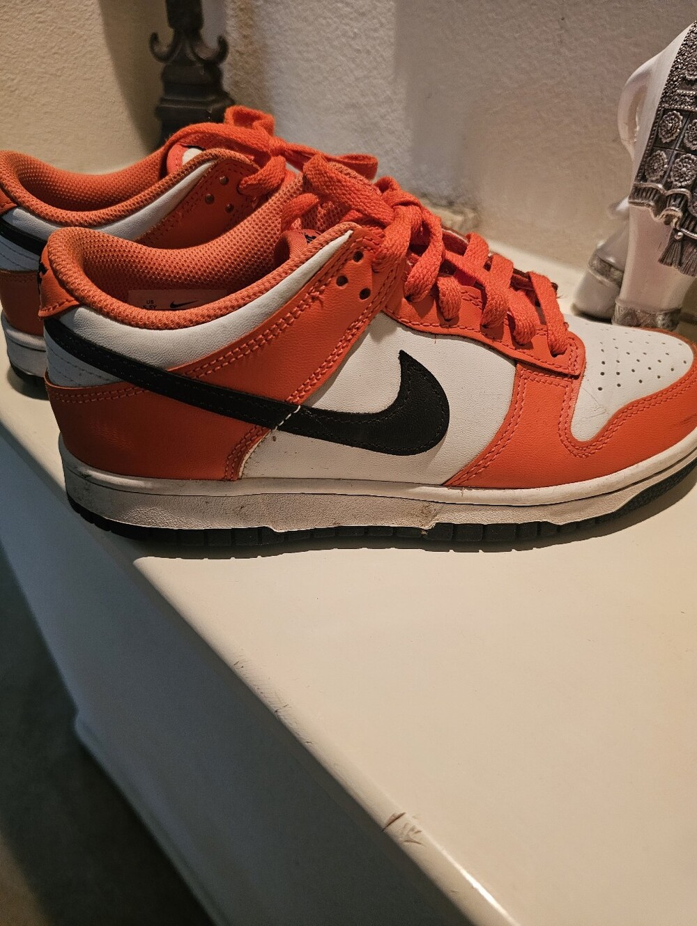 Nike Orange, White and Black Low Top Sneakers